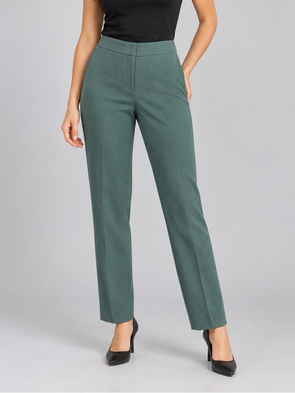 Lafayette 148 New York Women’s Size 2 Green 100% Wool Straight Leg